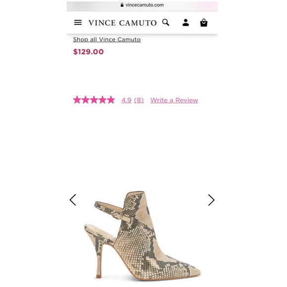 Vince Camuto Leather Booties Animal Heels Boots - Picture 9 of 10